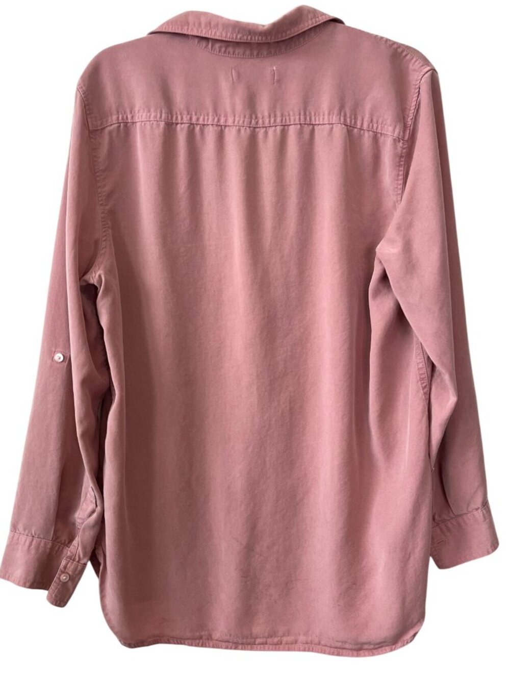 Babaton Dusty Rose Lyocell Utility Button Front Blouse Size M - Picture 7 of 11